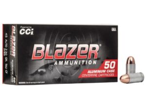 CCI Blazer Aluminum Handgun Ammunition Clean-Fire .45 Auto 230 gr FMJ 845 fps 50/ct
