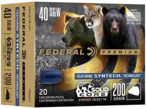 Federal Solid Core Handgun Ammunition .40 S&W 200 gr TSJ 20/ct