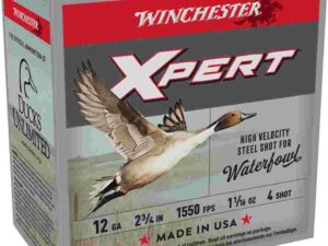 Winchester Xpert High Velocity Steel Shotshells 12 ga 2-3/4" 1-1/16 oz 1550 fps #4 25/ct
