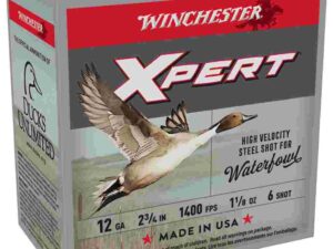 Winchester Xpert High-Velocity Steel Shotshells 12 ga 2-3/4" 1-1/8 oz 1400 fps #6 25/ct