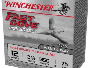 Winchester Fast Dove & Clay Shotshells 12 ga 2-3/4" 1 oz 1350 fps #7.5 25/ct