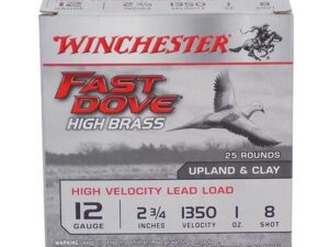 Winchester Fast Dove 12 ga 2-3/4" 1 oz HB 1350 fps #8 25/ct