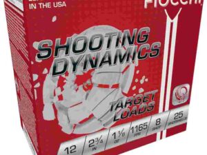 Fiocchi Exacta Light Shooting Dynamics Shotshells 12ga 2-3/4" 1-1/8oz 1165 fps #8 25/rd