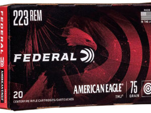 Federal AE223T75 American Eagle Rifle 223Rem 75gr Total Metal Jacket 20 Per Box/25 Case