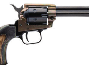 Heritage Mfg RR22CH4 Rough Rider  22 LR 6 Shot, 4.75" Black Oxide Steel Barrel, Simulated Case Hardened Zinc Alloy Frame, Black Oxide Cylinder, Camo Laminate Grip, Manual Safety, Exposed Hammer