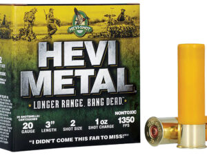 HEVI-Metal HS39002 HEVI-Metal Longer Range 20Gauge 3" 1oz 2Shot 25 Per Box/10 Case