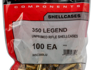 Winchester Ammo WSC350LU Unprimed Cases  350Legend Rifle Brass 100/Bag
