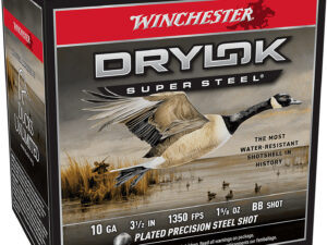 Winchester Ammo XSC10BB Drylok Super Steel Magnum 10Gauge 3.50" 1 5/8oz BBShot 25 Per Box/10 Case