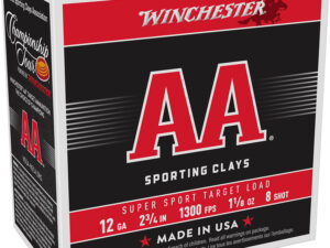 Winchester Ammo AASC128 AA Super Sport Sporting Clay 12Gauge 2.75" 1 1/8oz 8Shot 25 Per Box/10 Case