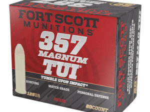 Fort Scott Munitions 357MAG125SCV Tumble Upon Impact (TUI)  357Mag 125gr Solid Copper Spun 20 Per Box/25 Case