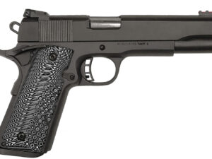 Taylors & Company 230057 1911 A1 Tac Ultra 10mm Auto Caliber with 5" Barrel, 8+1 Capacity, Overall Black Parkerized Finish Steel, Beavertail Frame, Serrated Slide & Black/Gray G10 Grip