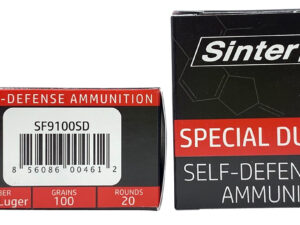 SinterFire Inc SF9100SD Special Duty (SD)  9mmLuger 100gr Lead Free Frangible Hollow Point 20 Per Box/10 Case