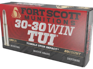 Fort Scott Munitions 3030130SCV Tumble Upon Impact (TUI) Rifle 30-30Win 130gr Solid Copper Spun 20 Per Box/10 Case