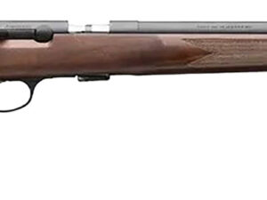 Browning 025253270 T-Bolt Target SR 17 HMR 10+1 20" Matte Blued Heavy Bull Threaded Barrel, Drilled & Tapped Matte Blued Steel Receiver, Grade I Black Walnut Target Style Fixed w/Raised Comb Stock