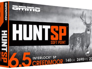 Ammo Inc 65CM140SPA20 Hunt  6.5Creedmoor 140gr Soft Point 20 Per Box/10 Case