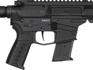 CMMG 57A9A0FAB Banshee MK57 5.7x28mm 20+1 5" Black Nitride Medium Taper Threaded Barrel, M-LOK Handguard, Black Armor Cerakote Aluminum Receiver w/Picatinny Rail, Black Pistol Tube, CMMG Zeroed Grip