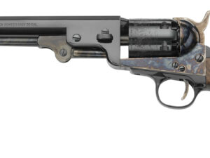 Pietta PF51CHS36712 1851 Navy London 36 Cal 6rd 7.50" Blued Octagon Barrel, Blued Cylinder, Color Case Hardened Steel Frame, Walnut Grip, Exposed Hammer