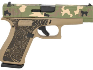 Glock PA4850204-EXPHUNT G48 Gen5 Slim Compact Frame 9mm Luger 10+1 4.17" Black GMB Barrel, Camo Cerakote Steel Serrated Slide, Coyote Tan Cerakote Polymer Frame w/Beavertail