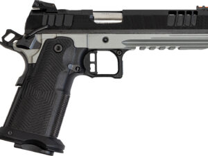 Great Lakes Firearms GL1911DS9FSSSRK 1911 DS Synergy 9mm Luger 20+1 5" Optic Cut/Serrated Cerakote Black Molded Grip Bull Shark Frame