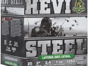 HEVI-Shot HS62024 HEVI-Steel Waterfowl 20Gauge 3" 1oz 2/4Shot 25 Per Box/10 Case
