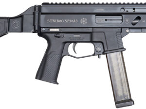 Grand Power 197892004848 SP10A3 Stribog 10mm Auto 20+1 8" Black Threaded Barrel, Black Aluminum Picatinny Rail Receiver, Black Polymer SB Tactical Brace, Black Polymer Grip, Thread Protector