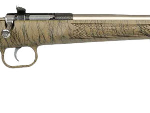 Crickett KSA2443 Gen2  Youth 22 LR 1rd 16.13" Stainless Single Shot Barrel, Stainless Steel Receiver, Tan w/Black Webbing Fixed Synthetic Stock