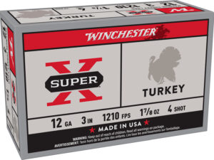 Winchester Ammo X123MT4 Super X Magnum Turkey 12Gauge 3" 1 7/8oz Copper Plated 4Shot 10 Per Box/10 Case