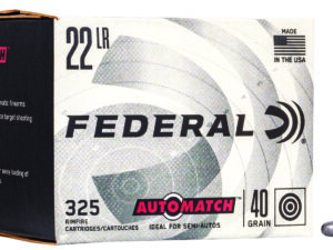 Federal AM22 Champion Training Auto Match 22LR 40gr Lead Round Nose 325 Per Box/10 Case *Bulk