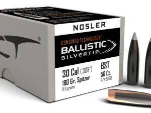 Nosler 51170 Ballistic Silvertip  30Cal 180gr Spitzer Point 50/Box