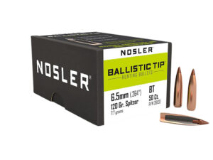 Nosler 26120 Ballistic Tip  6.5mm 120gr Spitzer 50/Box