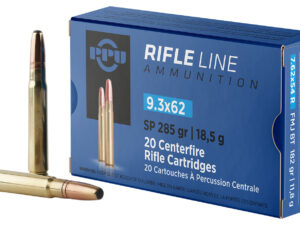 PPU PP9362 Metric Rifle  9.3mmx62Mauser 285gr Soft Point 20 Per Box/10 Case