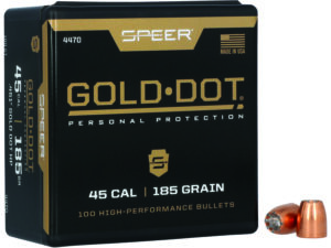 Speer 4470 Gold Dot Personal Protection 45Cal 185gr Hollow Point 100 Per Box/5 Case