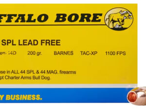 Buffalo Bore Ammunition 14D20 Buffalo-Barnes Strictly Business 44S&W Spl 200gr Barnes TAC-XP Lead Free 20 Per Box/12 Case