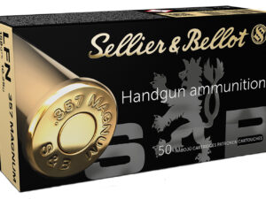 Sellier & Bellot SB357L Handgun  357Mag 158gr Lead Flat Nose 50 Per Box/20 Case