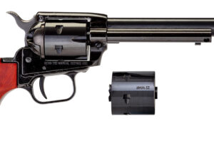 Heritage Mfg RR22MB6 Rough Rider  22 LR 22 WMR 6 Shot, 6.50" Black Steel Barrel, Black Zinc Alloy Frame, Black Cylinder, Cocobolo Grip, Hammer/Thumb Safety, Exposed Hammer