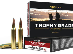 Nosler 60108 Trophy Grade Long-Range 7mmRemMag 168gr Nosler Spitzer AccuBond Long Range 20 Per Box/10 Case