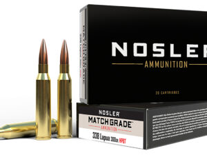 Nosler 43136 Match Grade  338LapuaMag 300gr Custom Competition Hollow Point Boat Tail 20 Per Box/10 Case