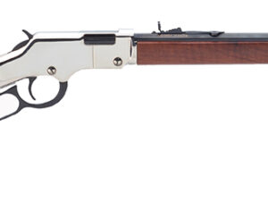 Henry H004SV Golden Boy Silver 17 HMR Caliber with 11+1 Capacity, 20" Blued Barrel, Nickel-Plated Metal Finish & American Walnut Stock Right Hand (Full Size)