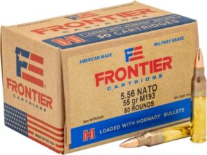 Hornady Frontier Rifle Ammunition XM193 5.56mm NATO 55 gr FMJ 3240 fps 50/ct