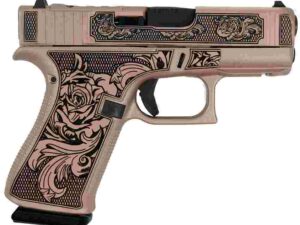 Glock 43X "Glock & Roses II"  Handgun 9mm Luger 10rd Magazines(2) 3.4" Barrel Accessory Rail USA Made