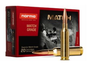 Norma Golden Target Match Rifle Ammunition .338 Lapua 250gr BTHP 2838 fps 20/ct
