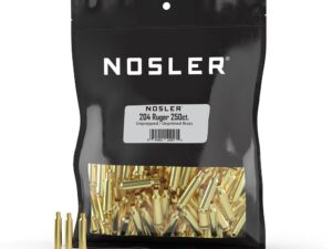 Nosler Unprimed Unprepped Brass Rifle Cartridge Cases .204 Ruger 250/ct (BULK)