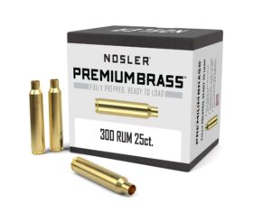 Nosler Unprimed Brass Rifle Cartridge Cases .300 Rem Ultra 25/ct