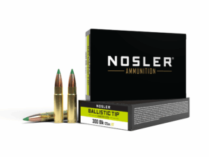 Nosler Ballistic Tip Hunting Rifle Ammunition .300 AAC Blackout 125gr PT 2250 fps 20/ct