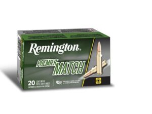 Remington Premier Match Rifle Ammunition .223 Rem 62 gr HP 3025 fps 20/ct