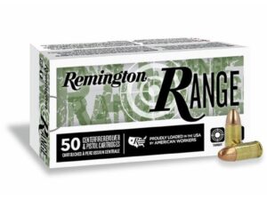 Remington Range Handgun Ammunition 9mm Luger 115gr FMJ 1145 fps 50/ct