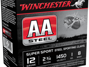 Winchester AA Steel Target Shotshell Ammunition 12ga 2-3/4" #8 1oz 25/ct