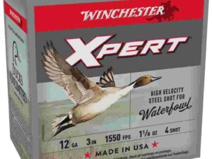 Winchester Xpert High-Velocity Steel Shotshells 12 ga 3" 1-1/8 oz 1550 fps #4 25/ct