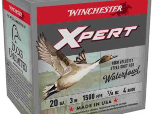Winchester Xpert High-Velocity Steel Shotshells 20 ga 3" 7/8 oz 1500 fps #4 25/ct