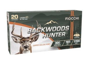 Fiocchi Backwoods Hunter Rifle Hunter .300 Win Mag 165gr CHP 3100 fps 20/ct